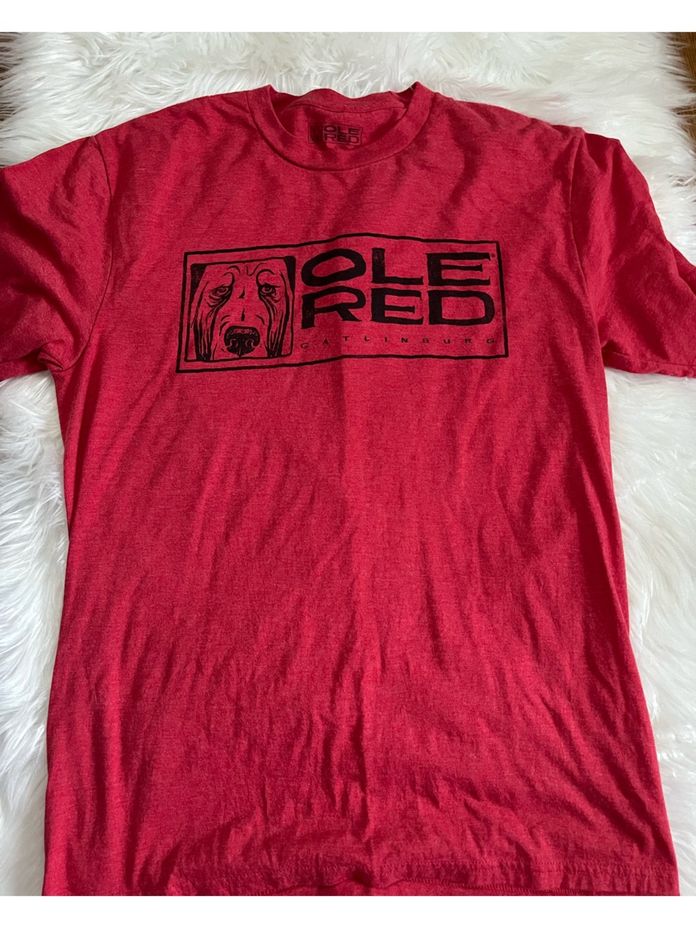 rebels Red Short Sleeve Graphic Tee with Black Print